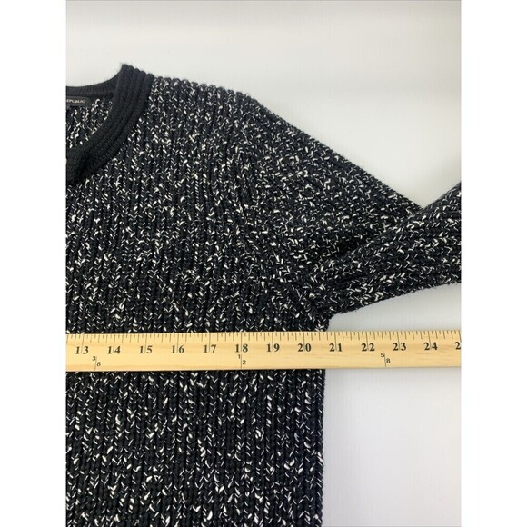 Banana Republic Full Zip Cardigan Sweater Tunic Black White Speckled Womens XL - Picture 12 of 13